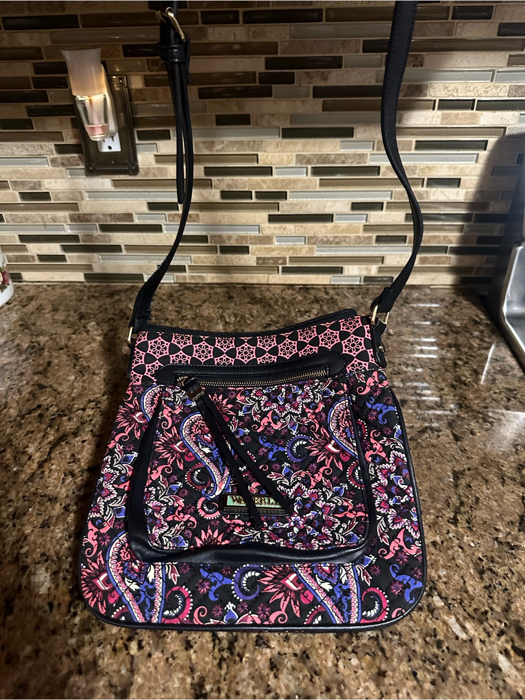 Waverly Women's Pink Paisley Crossbody Bag